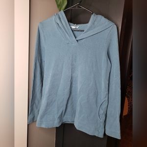 J jill pure jill super soft blue sweatshirt size small 100% cotton